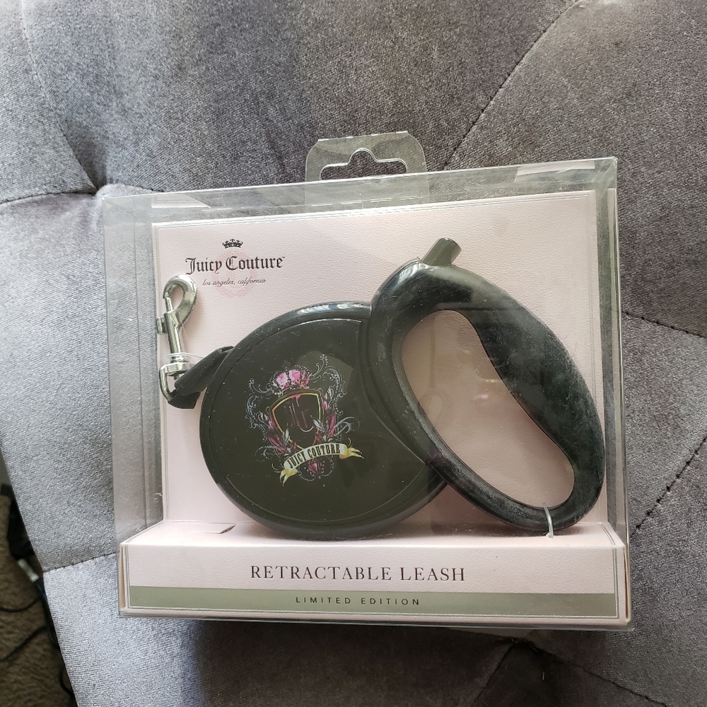 New Juicy Couture Retractable Leash Limited Edition 9.6 Foot Leash To 25 Lbs.